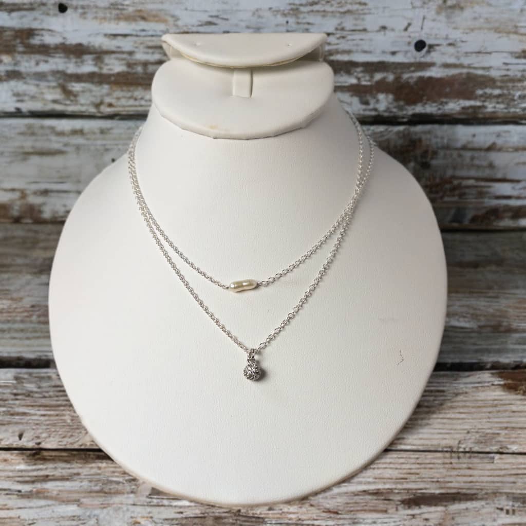 Sterling Silver Cable Chain Charm Layering Necklace