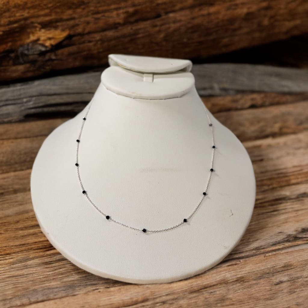 Black Spinel Layering Necklace