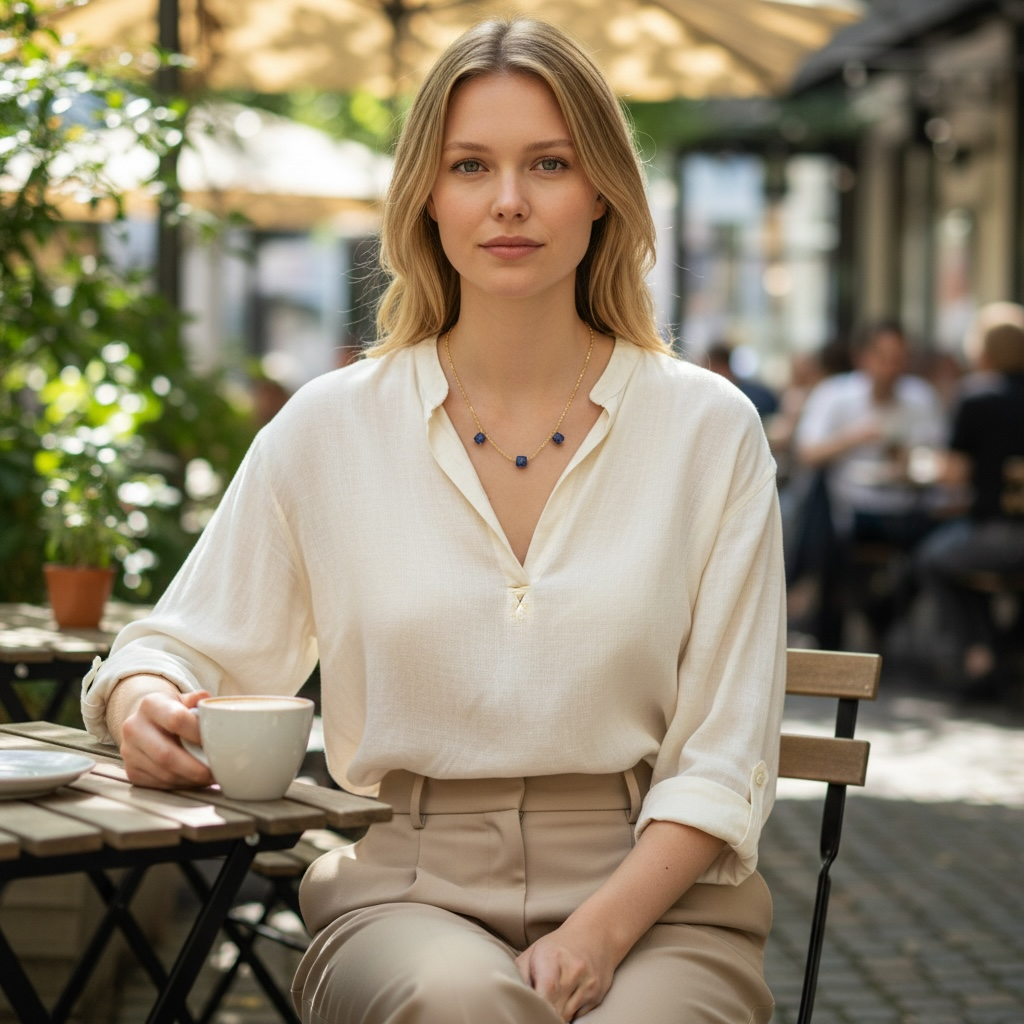 Lapis Dangle Necklace