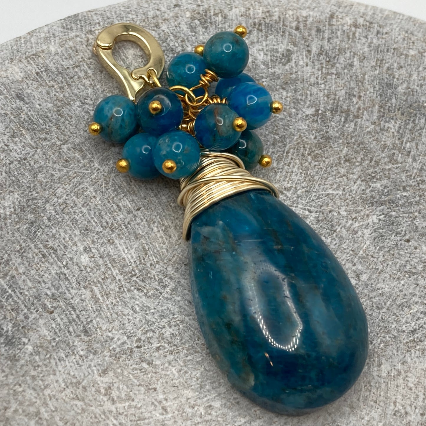 Paper Clip Chain and Apatite Necklace