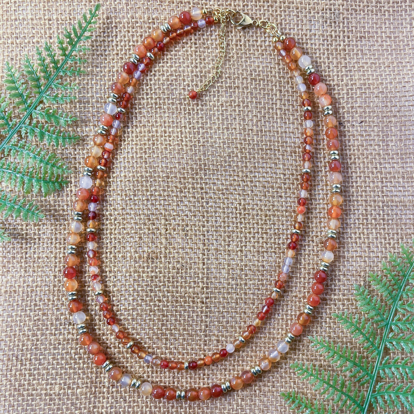 Carnelian Handcrafted Multi-Strand Necklace
