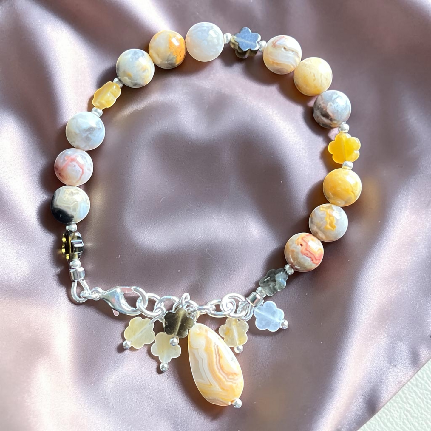 Crazy Lace Agate Bracelet