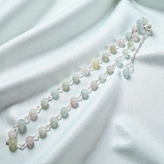 Multicolor Beryl Beaded Chain Necklace