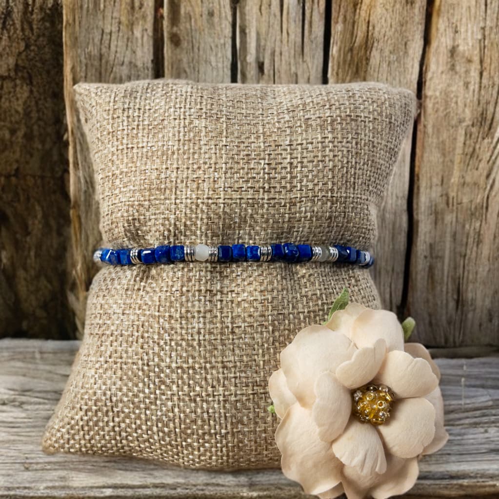 Lapis Cube Bracelet