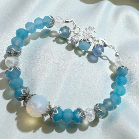 Chalcedony and Opalite Bracelet