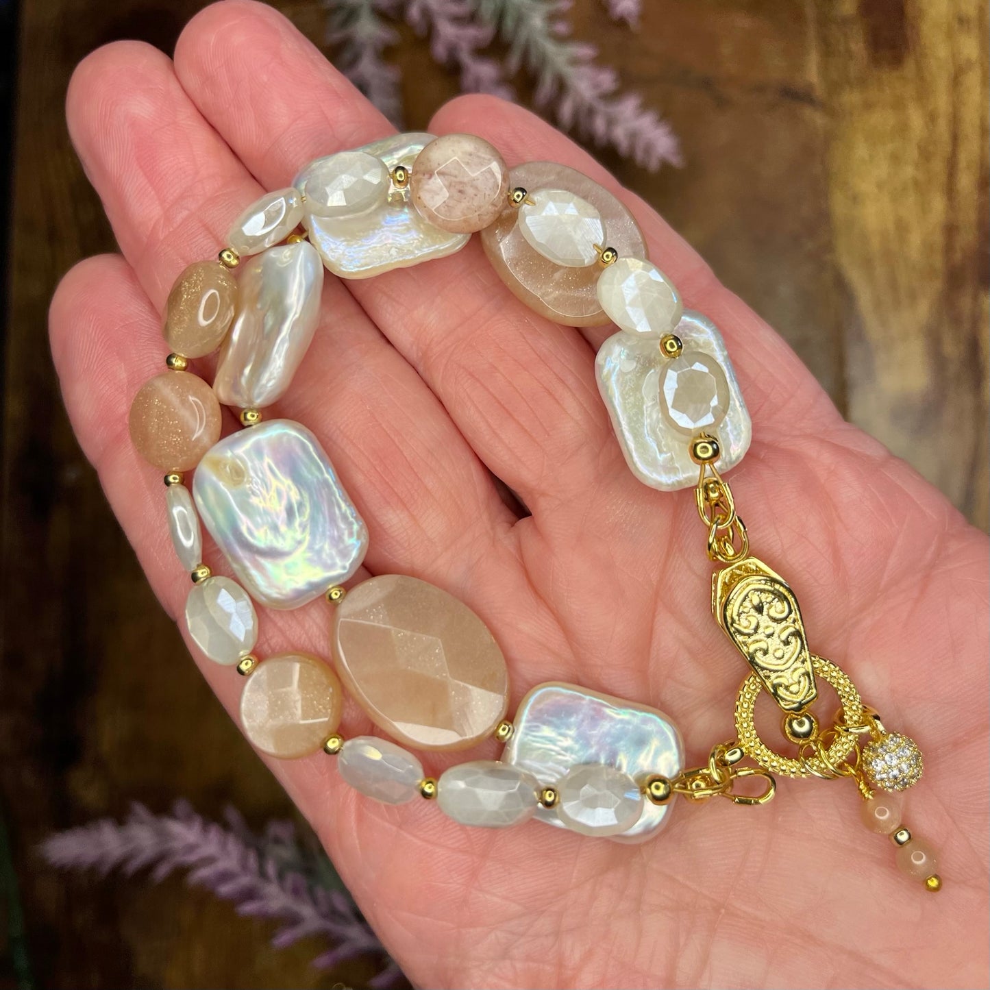 Moonstone - 2 Strand Bracelet