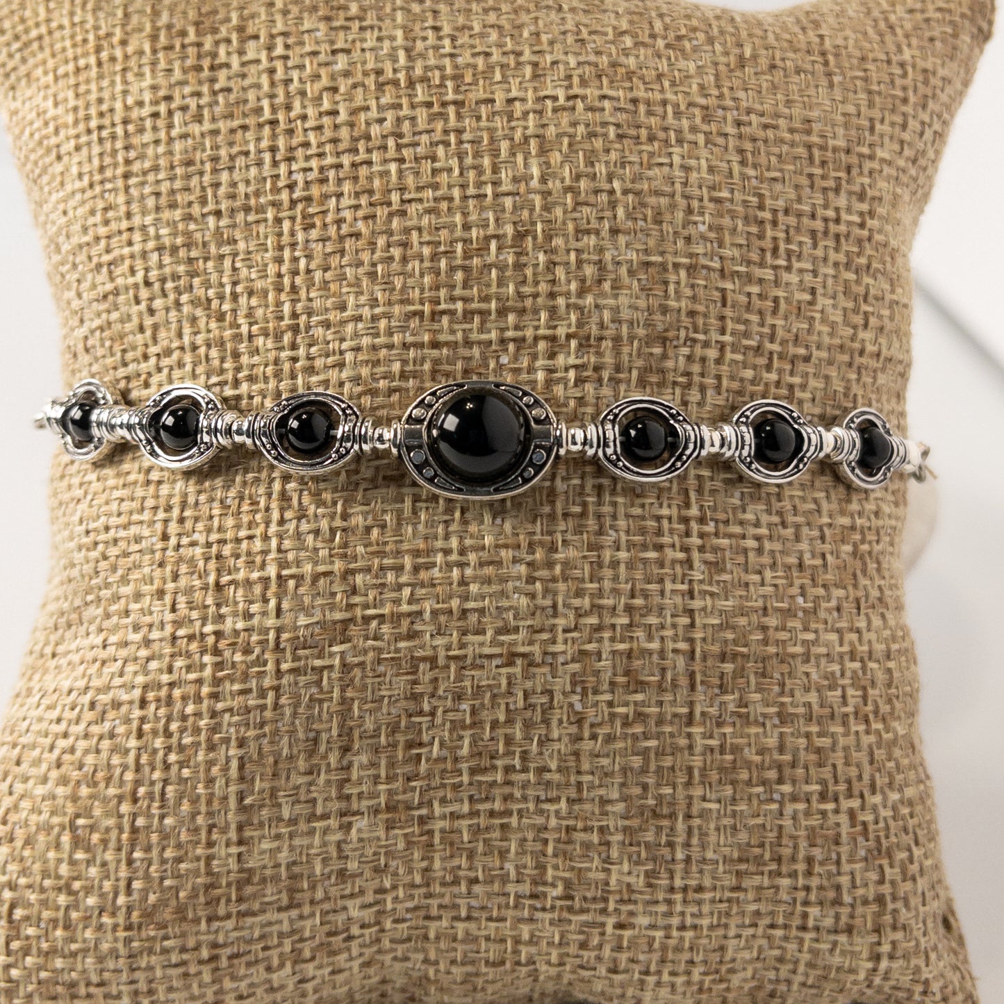 Black Onyx Bolo Bracelet