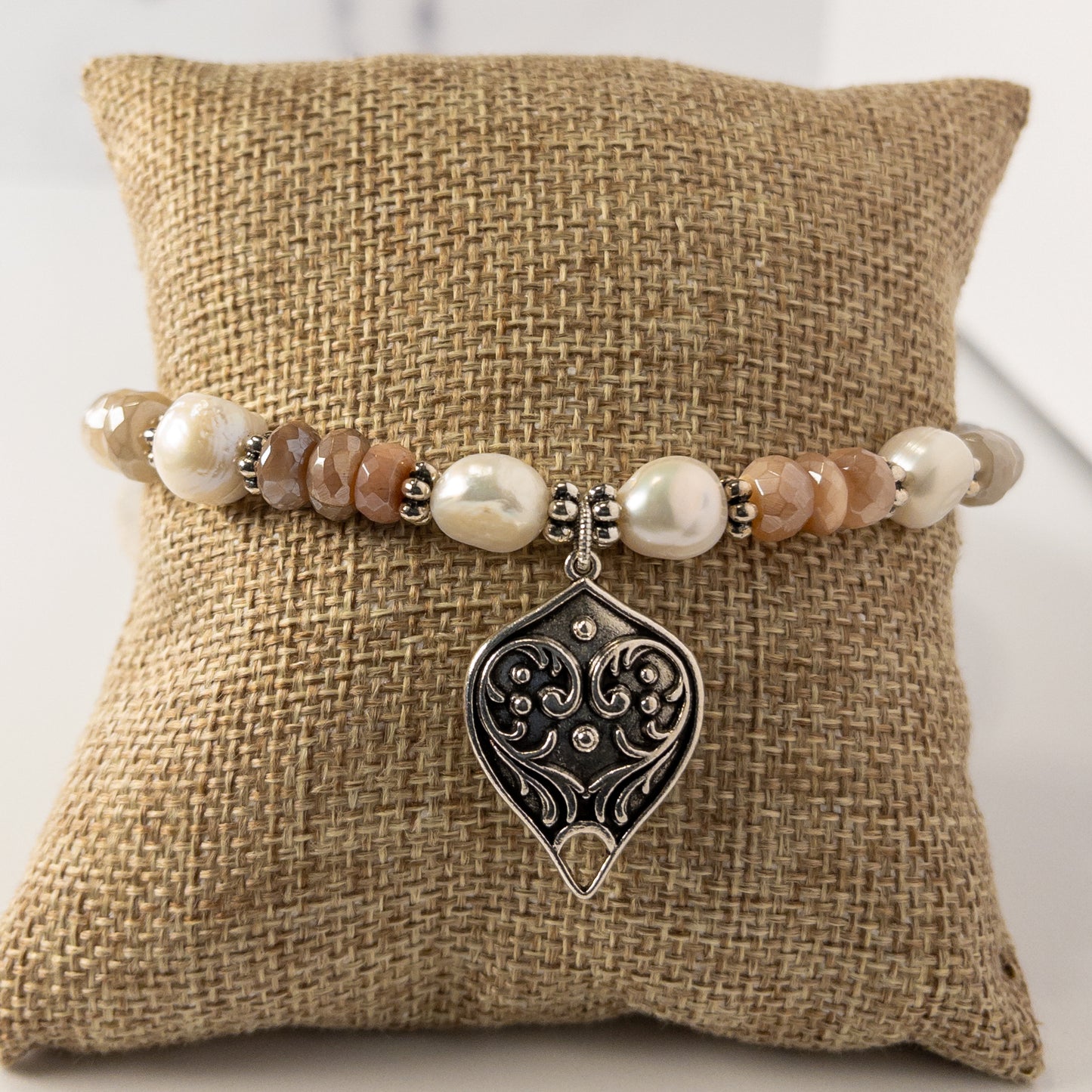 Be Still My Heart Moonstone Gemstone Bracelet