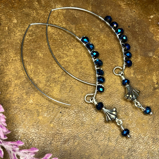 Marquis Wire Wrapped Earrings