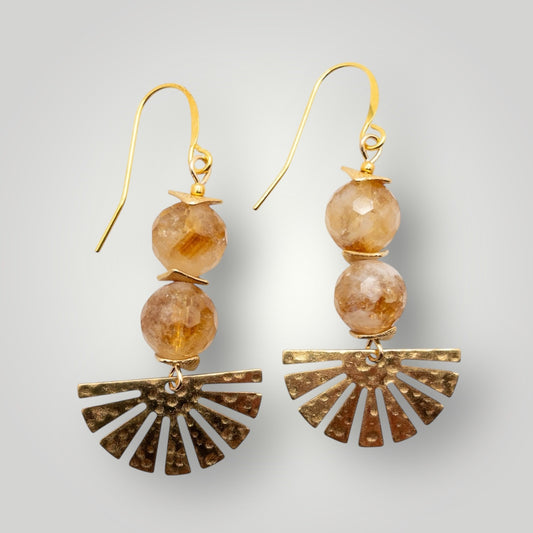 Citrine Drop Dangle Earrings