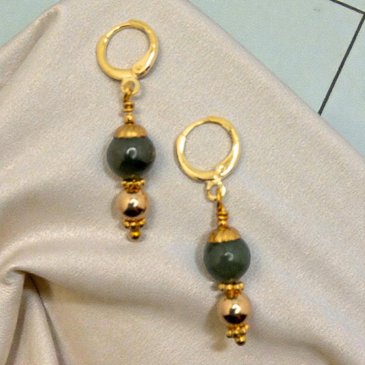 Jade Huggie Earrings