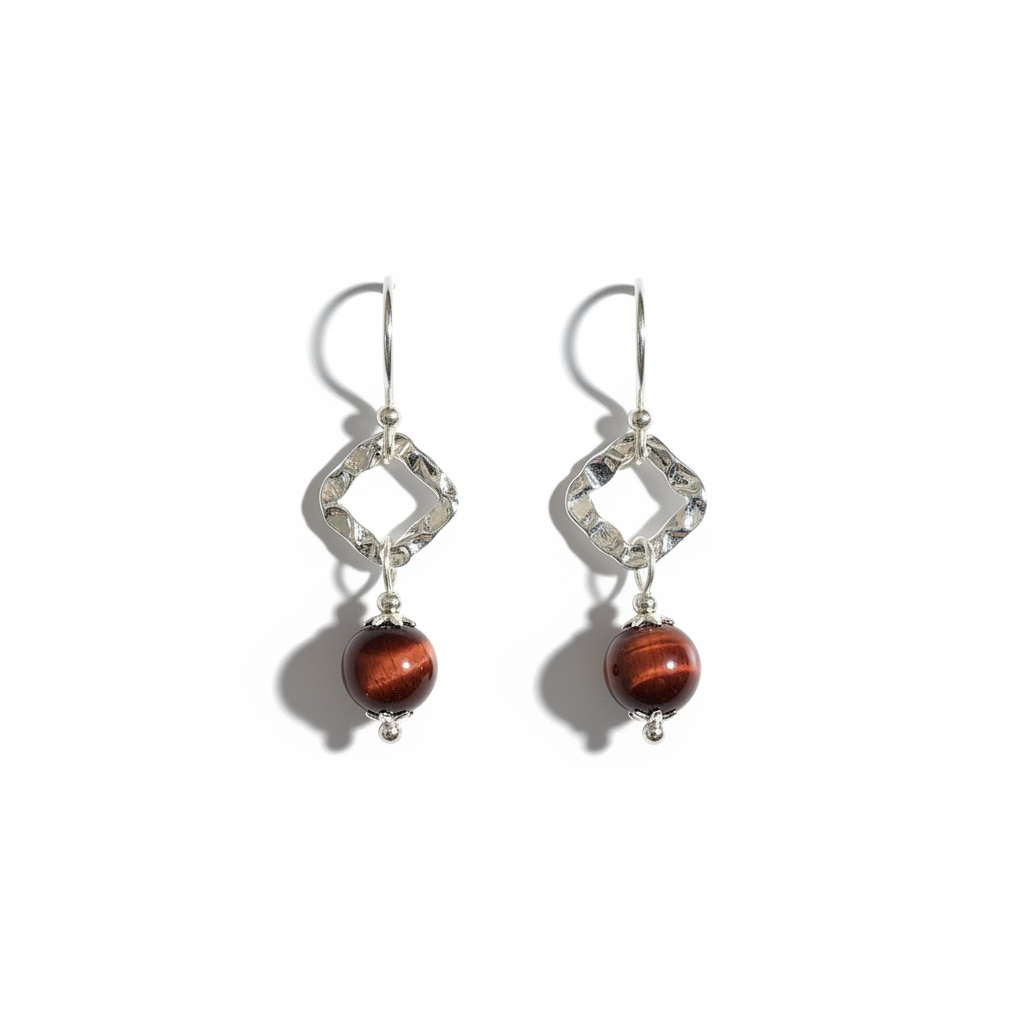 Red Tiger Eye Simple Dangles