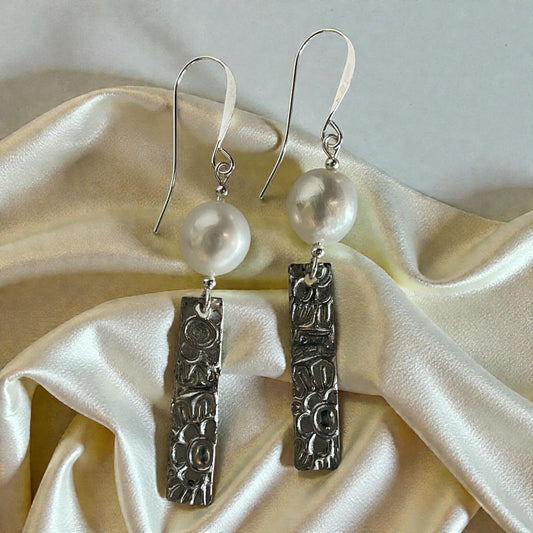 Pearl and Metal Stamped