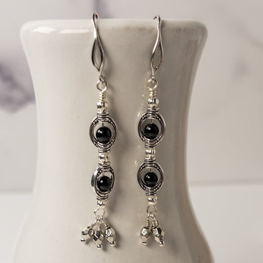 Black Onyx Handcrafted Dangles