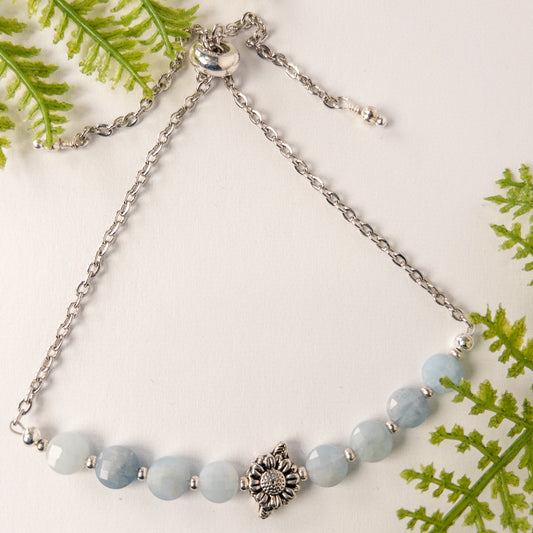 Aquamarine Bolo Bracelet