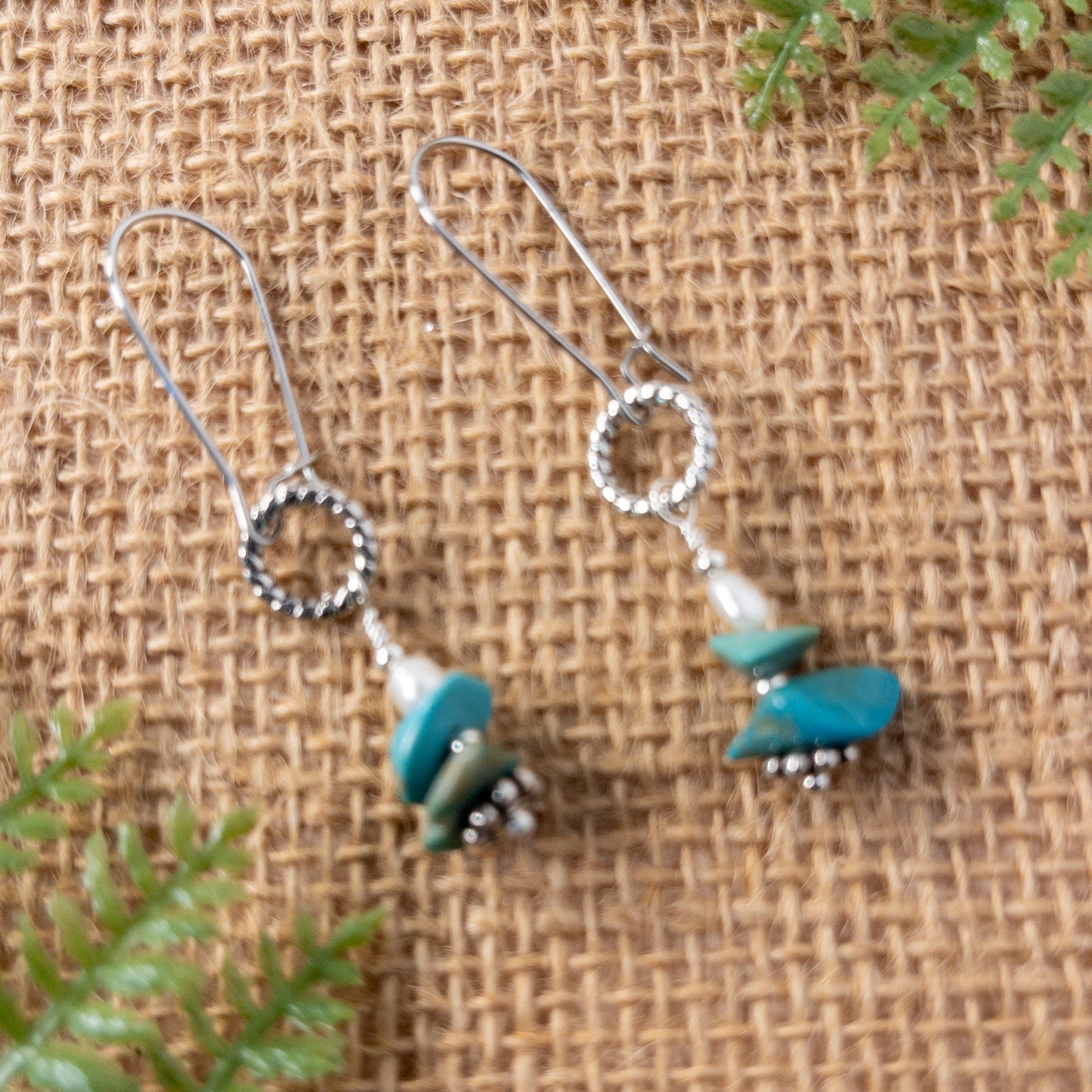 Turquoise Chip Earrings