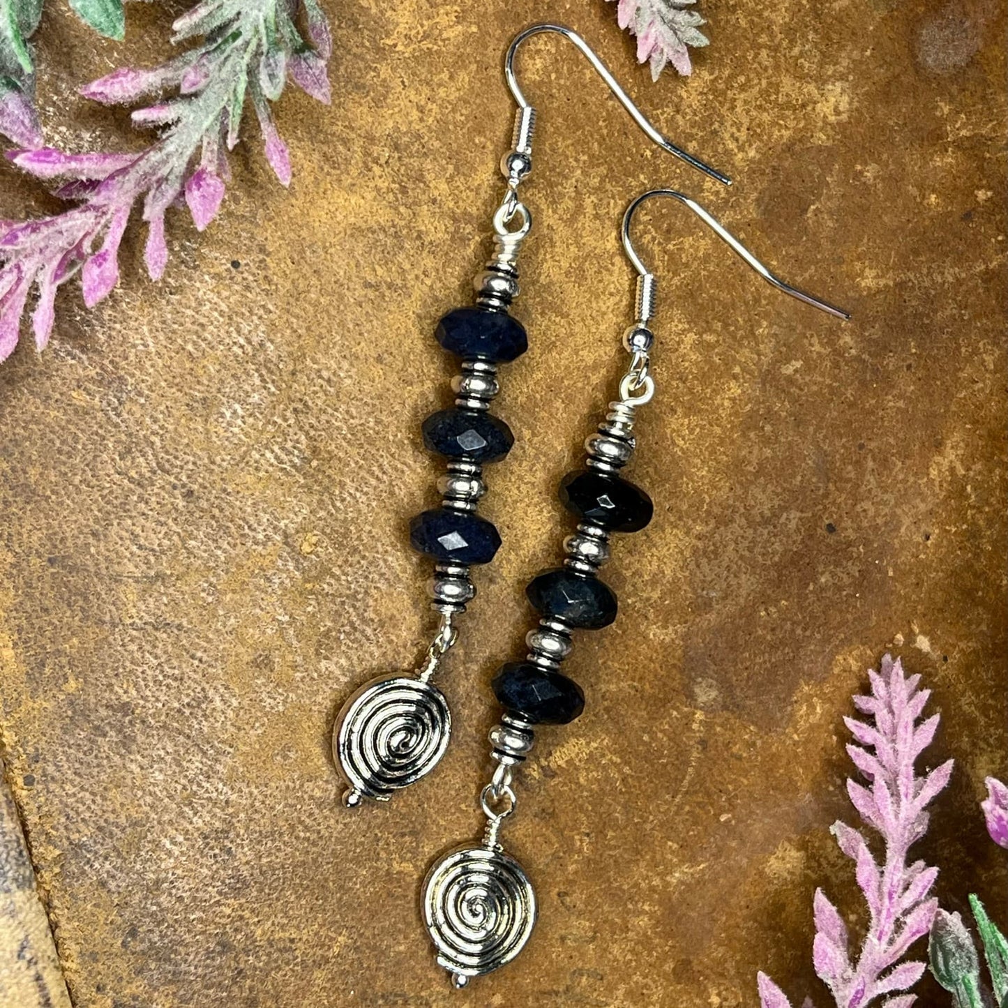 Dumortierite Dangle Earrings