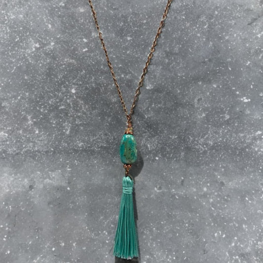 Matrix Form Turquoise Neckalce