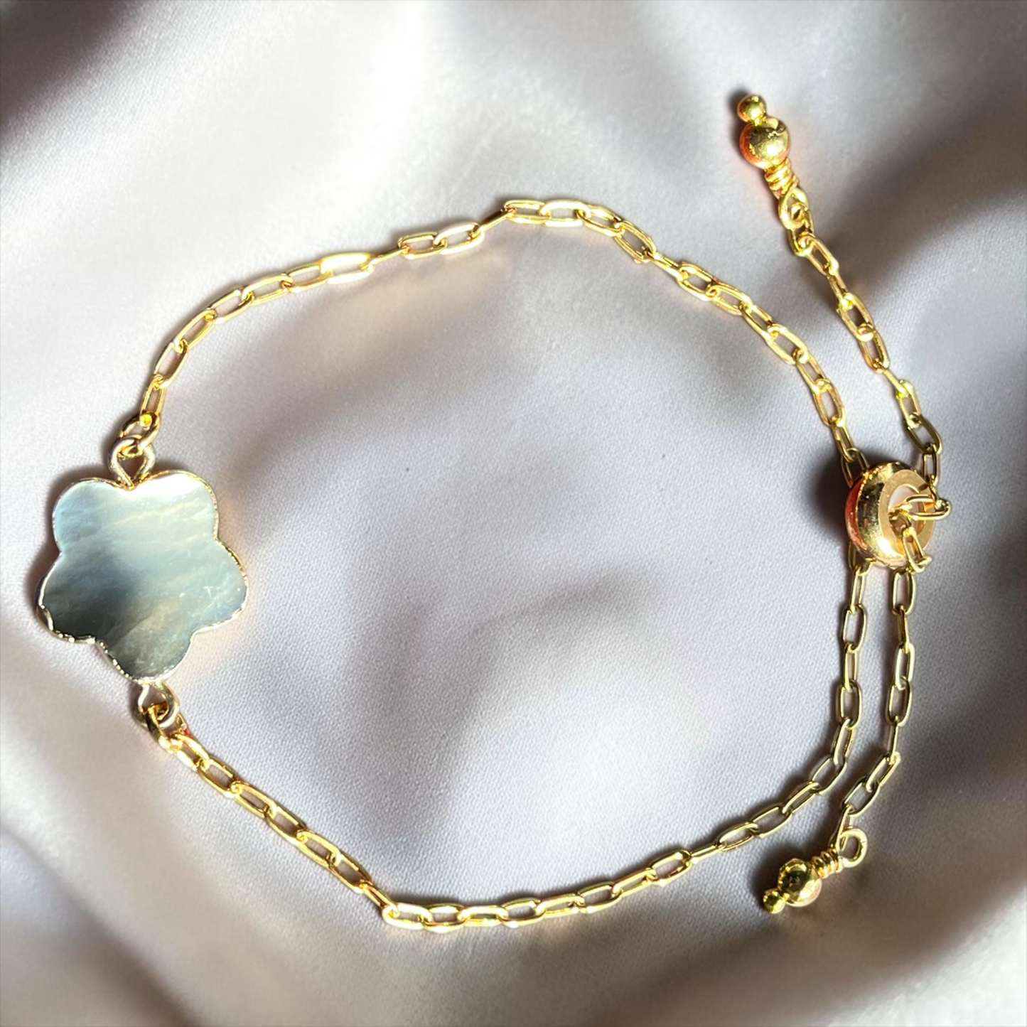 Mother Of Pearl Bolo Bracelet
