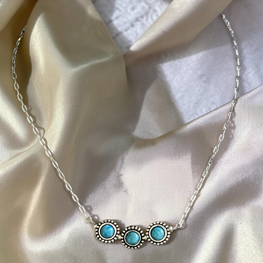 Larimar Agate Bar Necklace