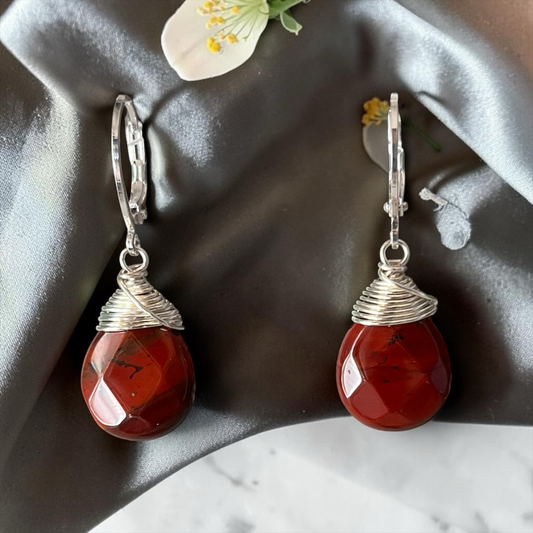 Jasper Teardrop Dangles