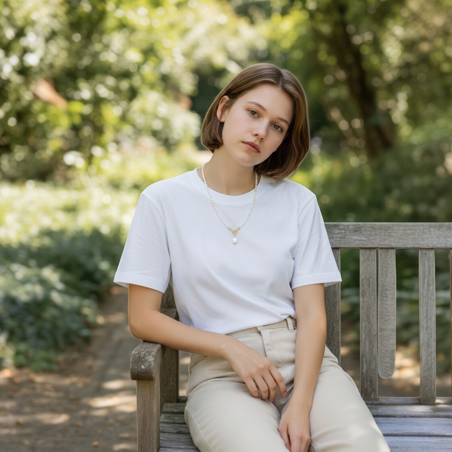 Simple Pearl Toggle Necklace