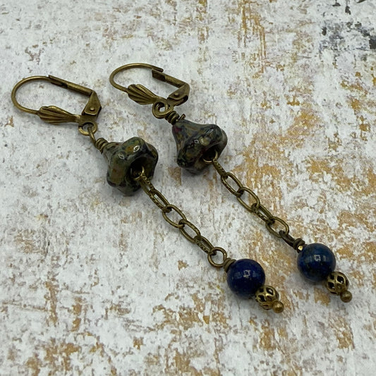 Czech Lever Back Earrings