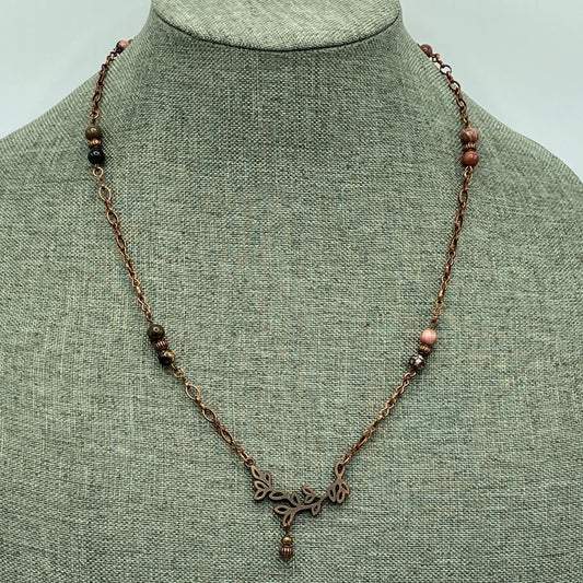 Simple Bead and Chain Necklace