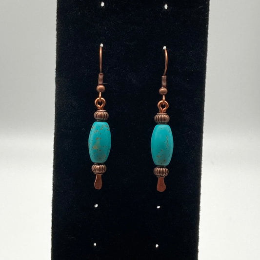 Copper and Turquoise Earrings