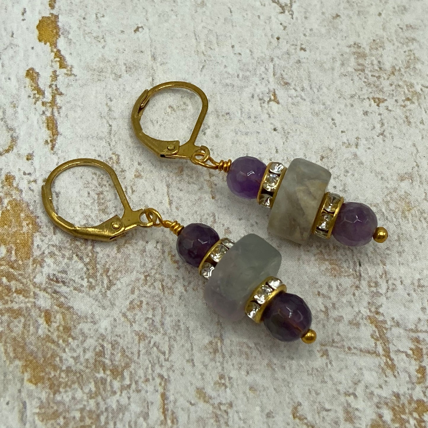 Fluorite Lever Back Earrings