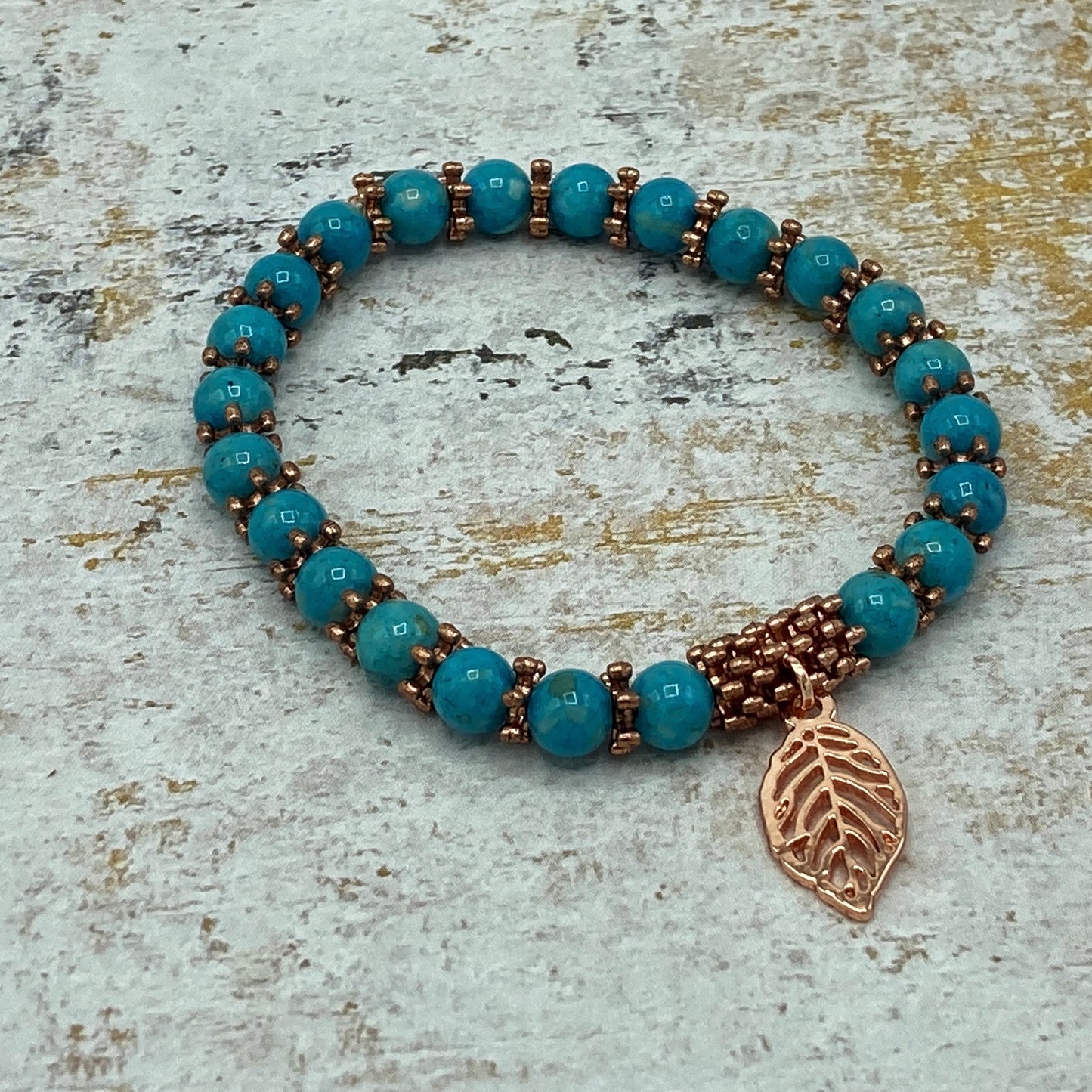 Turquoise Simulant Stretch Bracelet