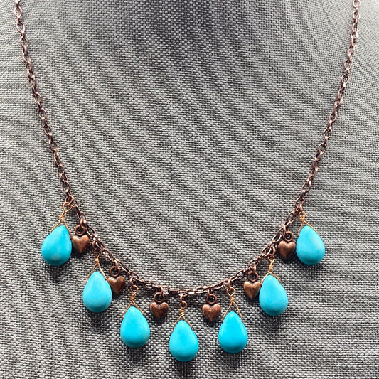 Turquoise Tear Drop Necklace