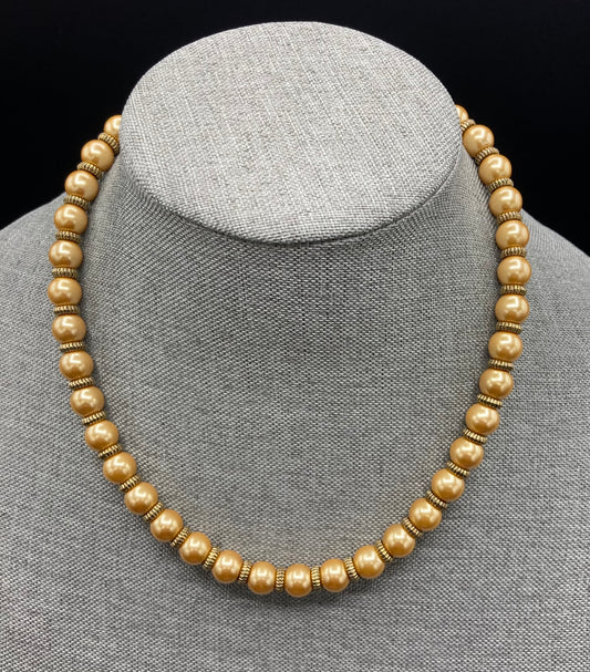 Gold Pearl Necklace